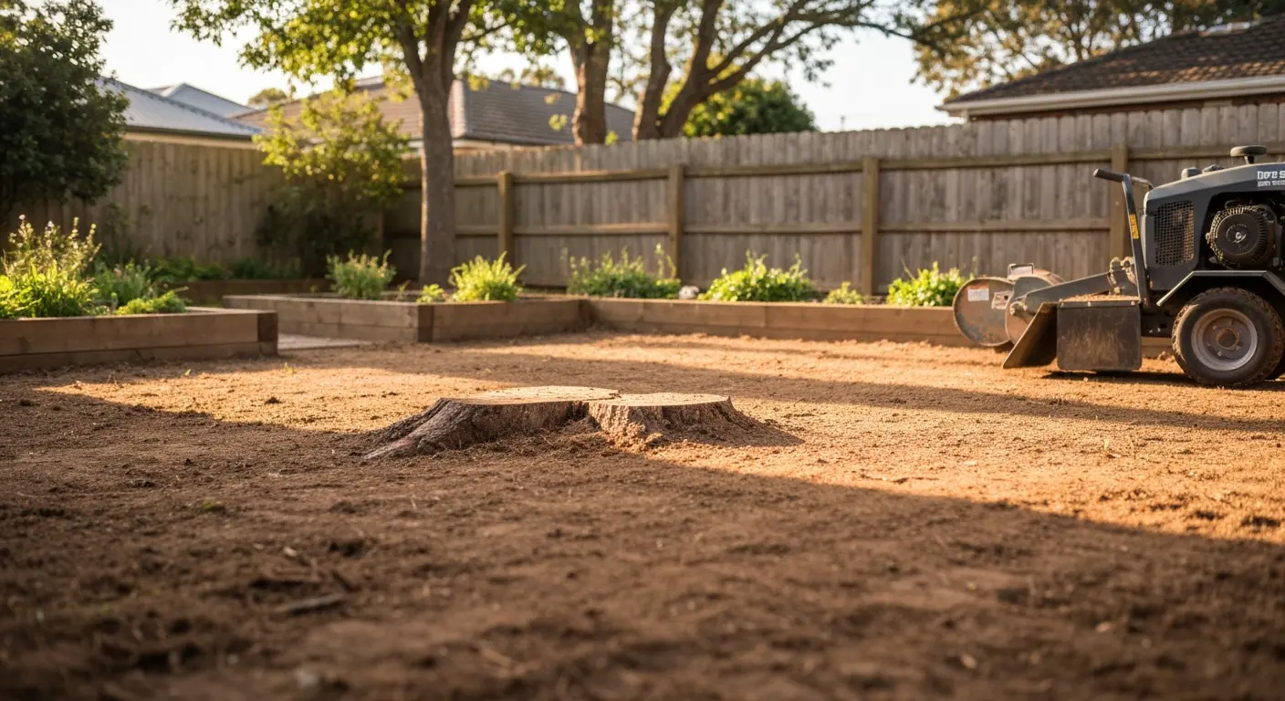 Stump grinding service