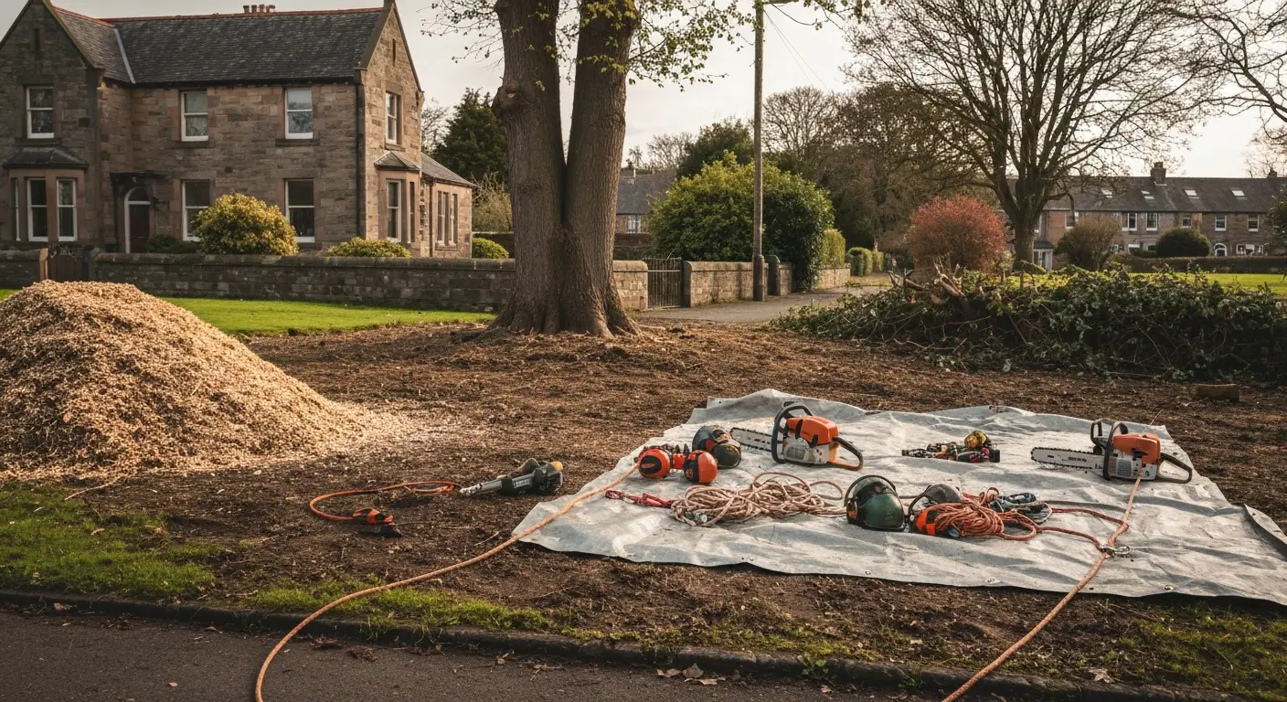 Tree removal in progress