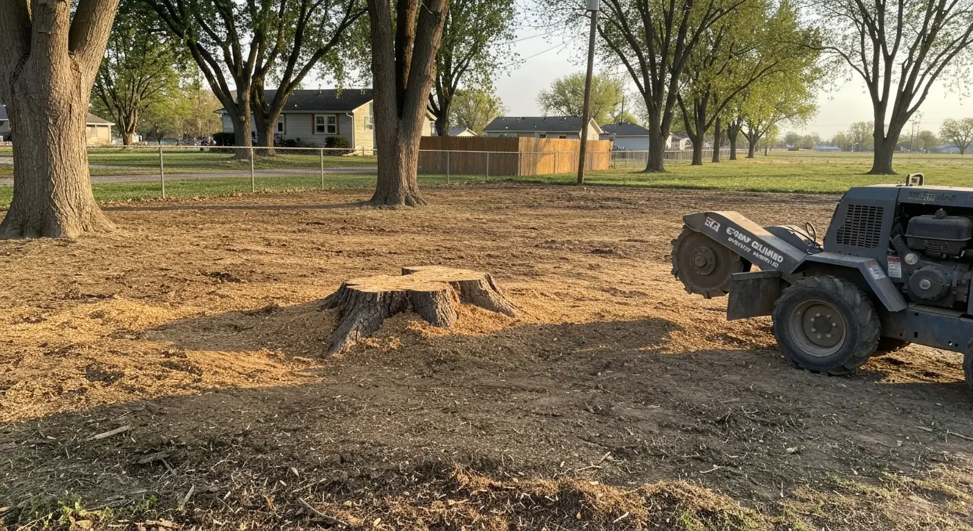 Stump grinding service