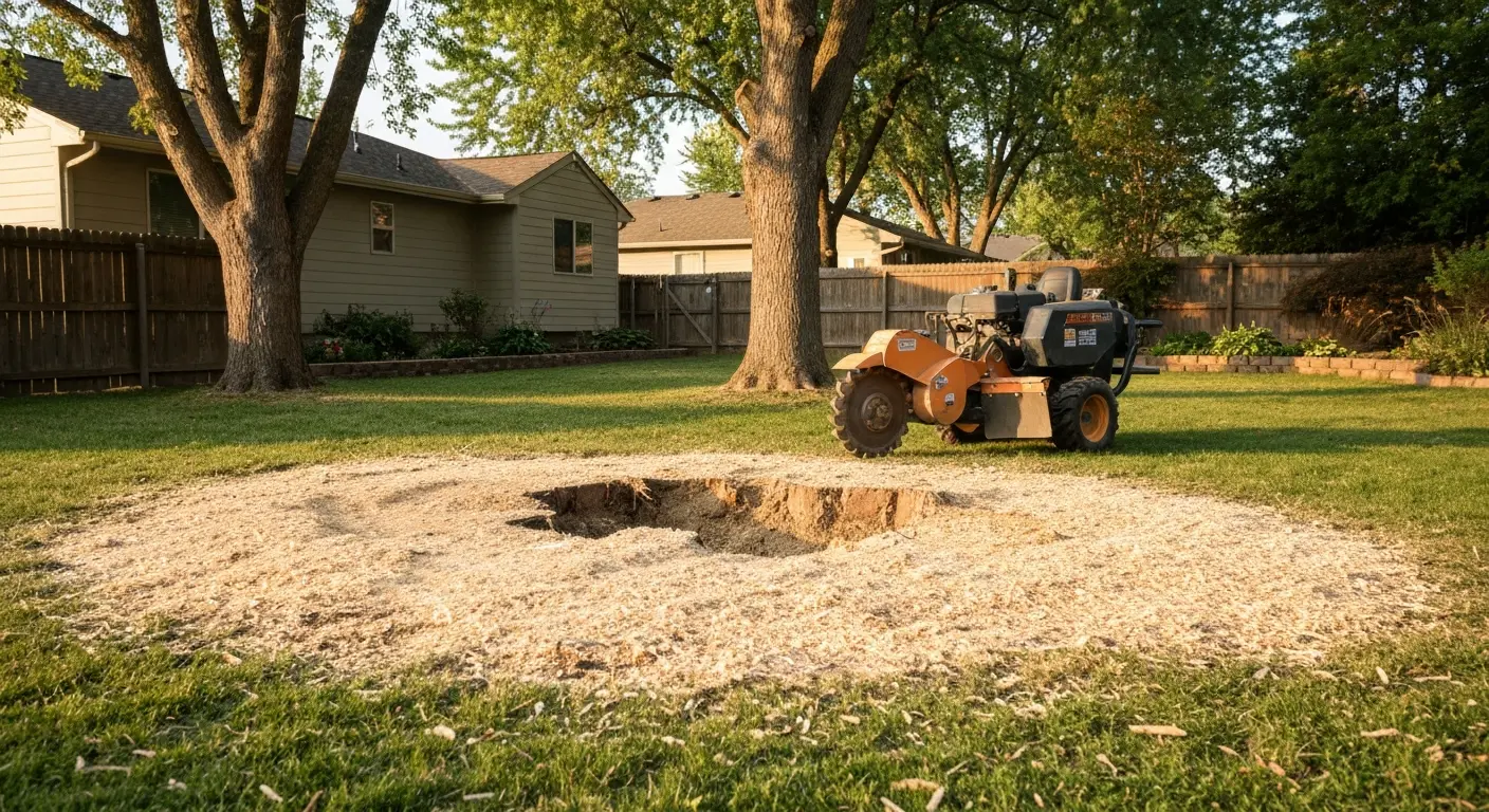 Stump grinding service