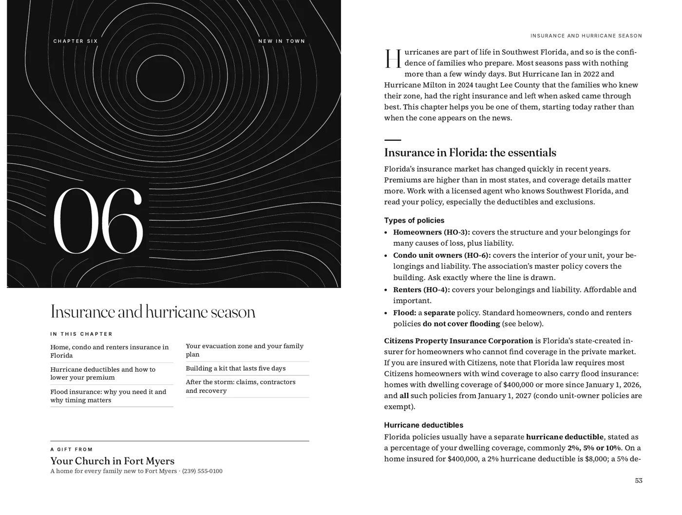 Sample chapter opener and facing page, printed in black ink on white
