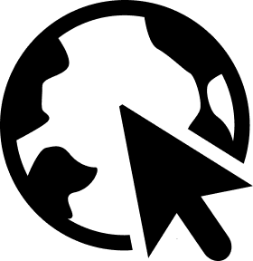 World mouse cursor icon