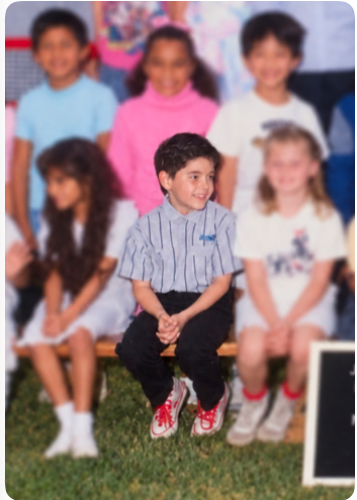 Anthony Armendarez as a child in a school class photo