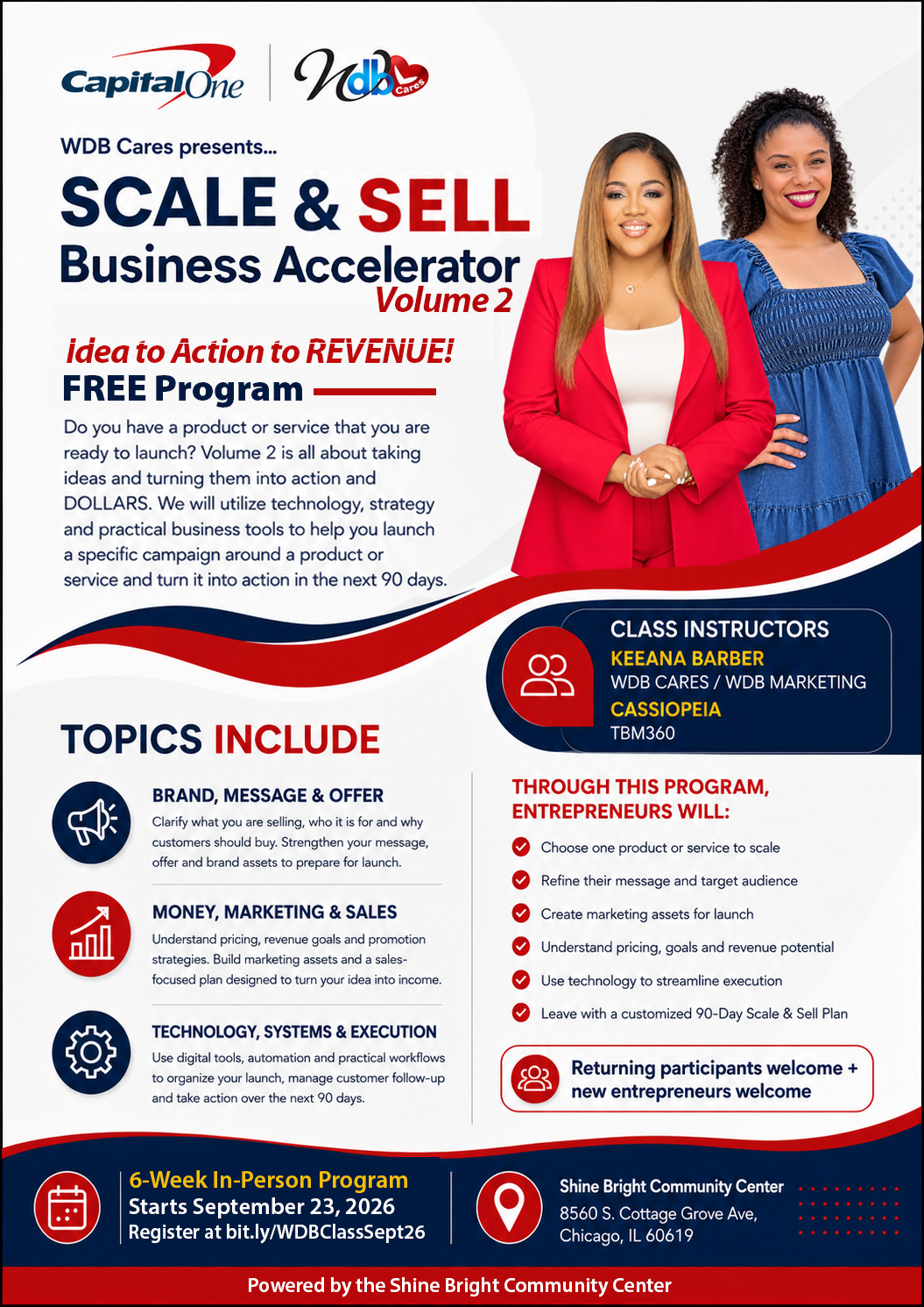 Shine Bright Growth Accelerator Program flyer poster