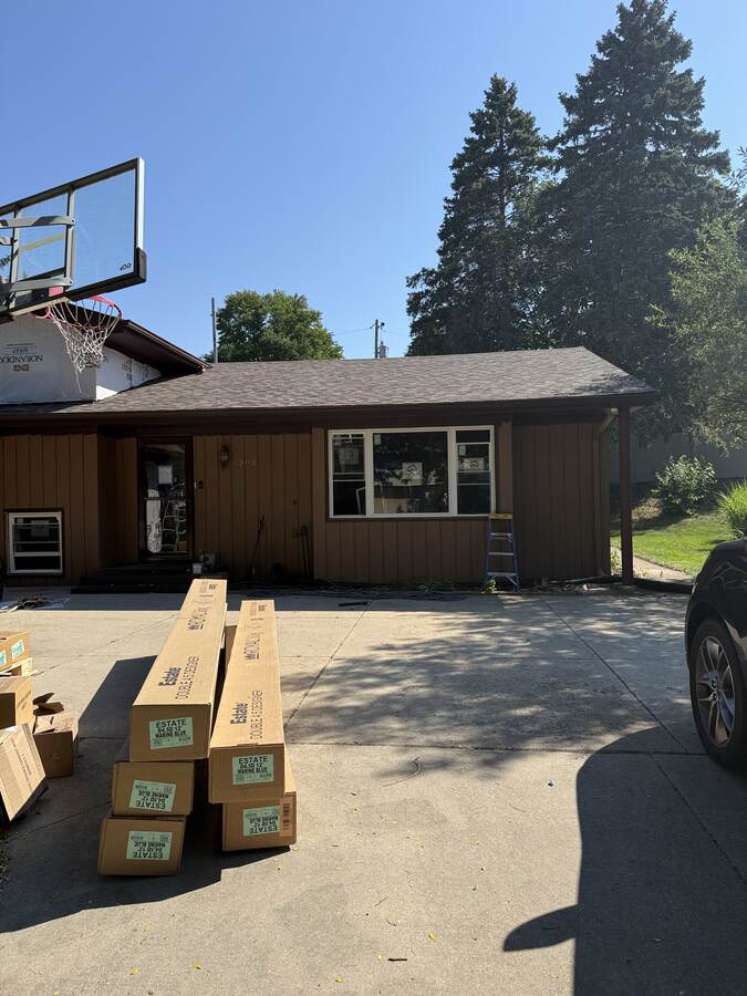 Before: original siding