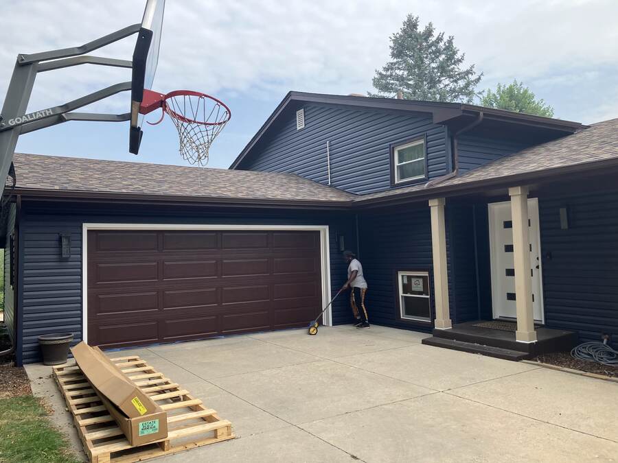After: finished home with new siding