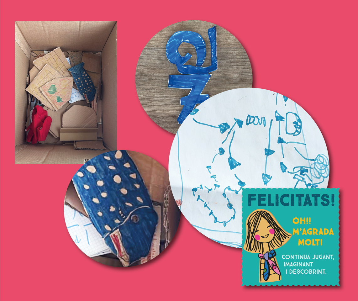 Treballs creatius fets per nens a partir de propostes de Martutis