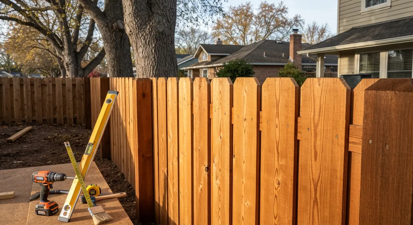 Fence repair work