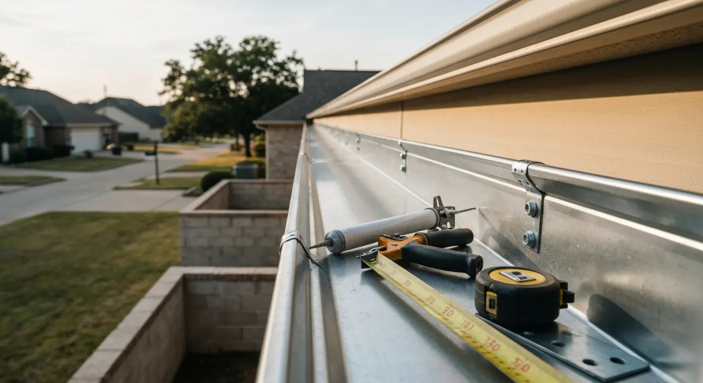Gutter repair work
