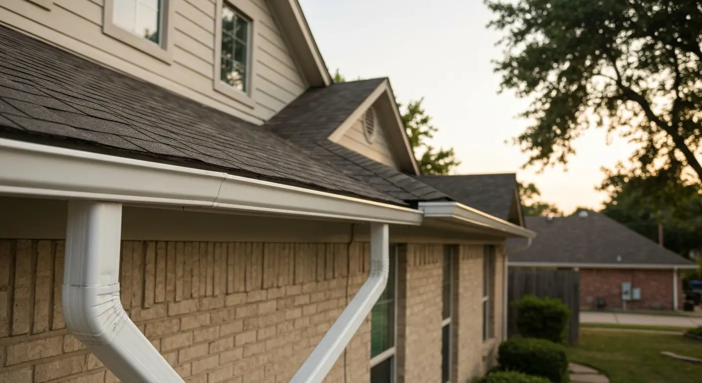 Seamless gutter installation project