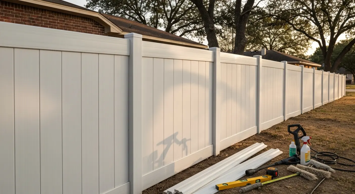 Vinyl fence repair and maintenance