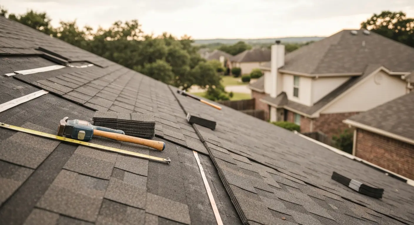 Roof repair work