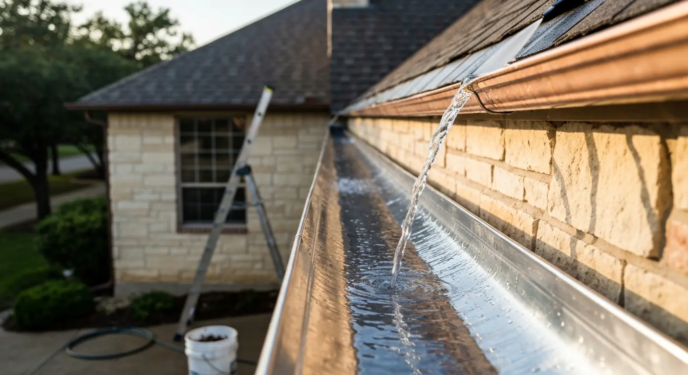 Gutter cleaning service in Rockwall