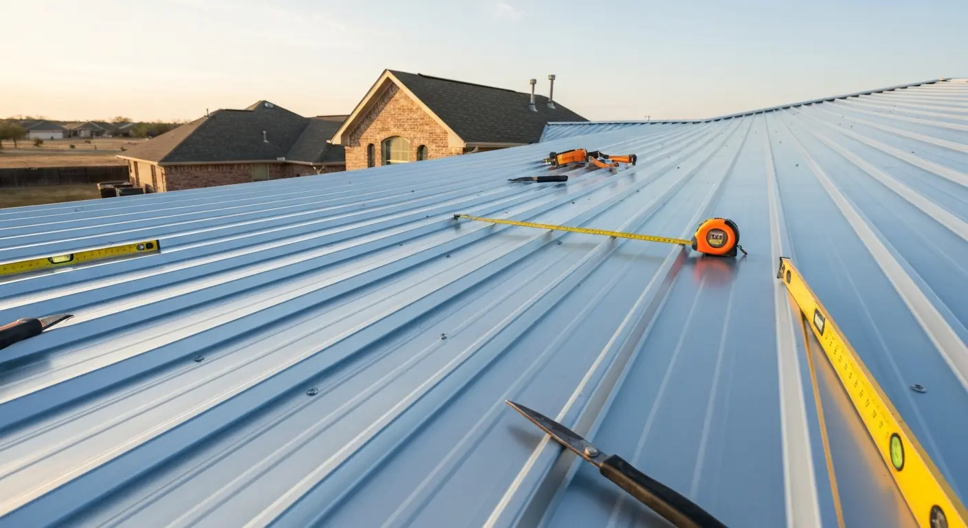Metal roof installation