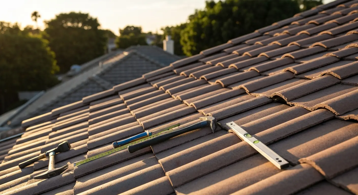Tile roof installation