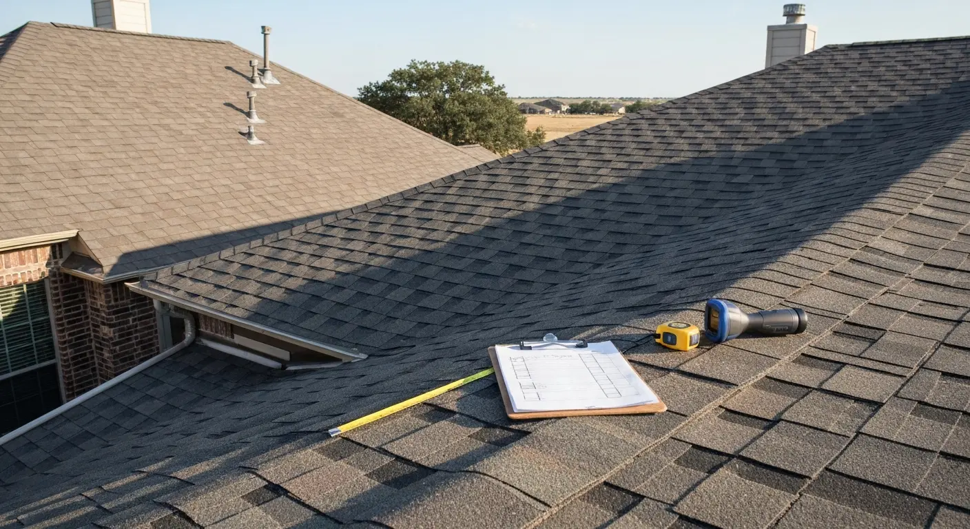 Roof inspection in Forney