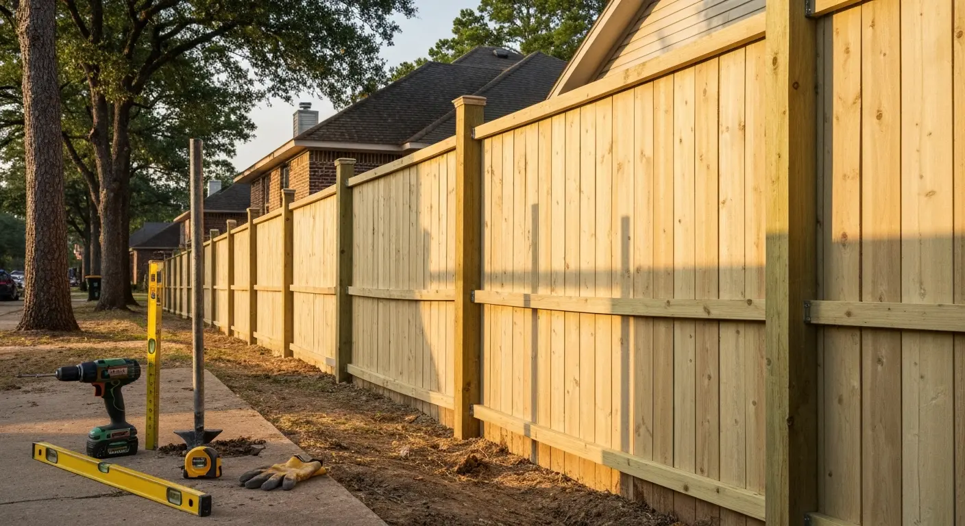 Privacy fence installation