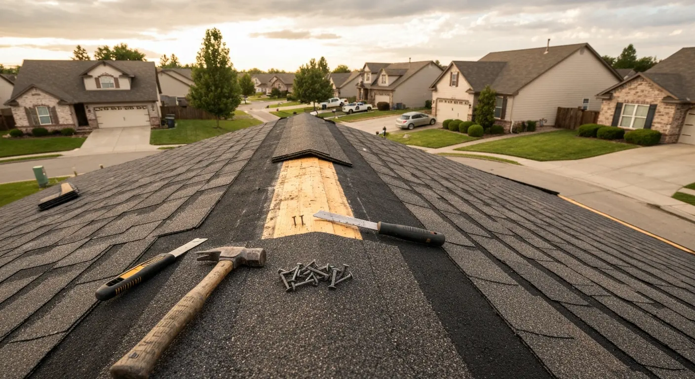 Roof repair work