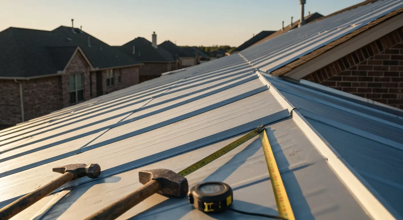Metal roof installation
