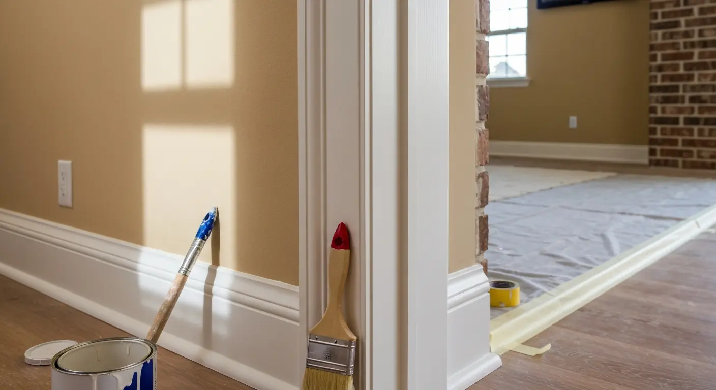 Trim and baseboards painting
