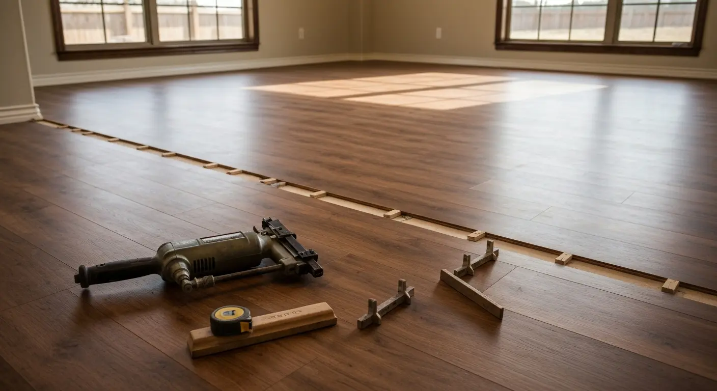 Laminate flooring installation