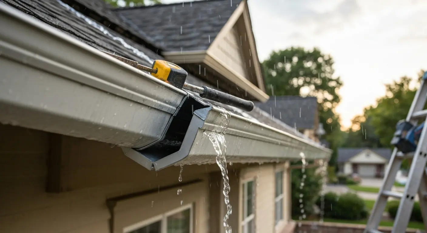 Seamless gutter installation
