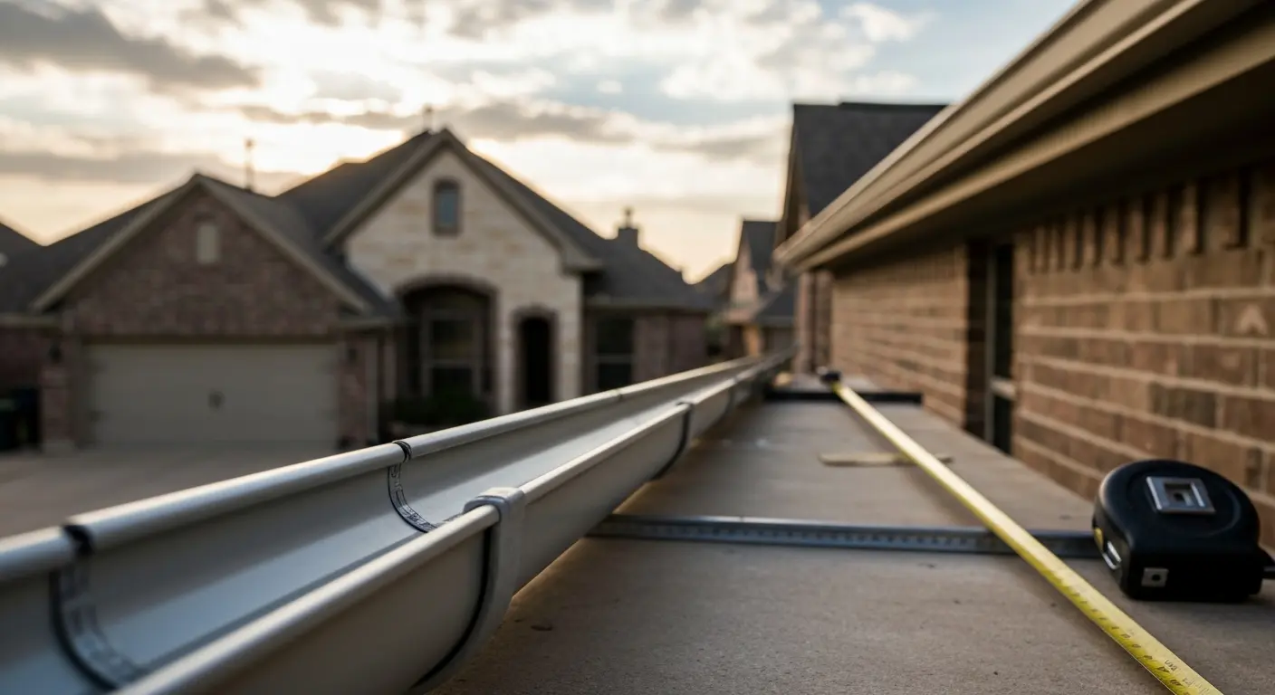 Seamless gutter installation