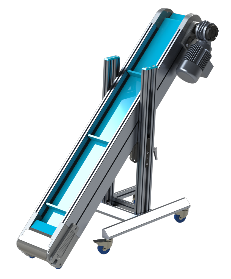 Transportador plano angular