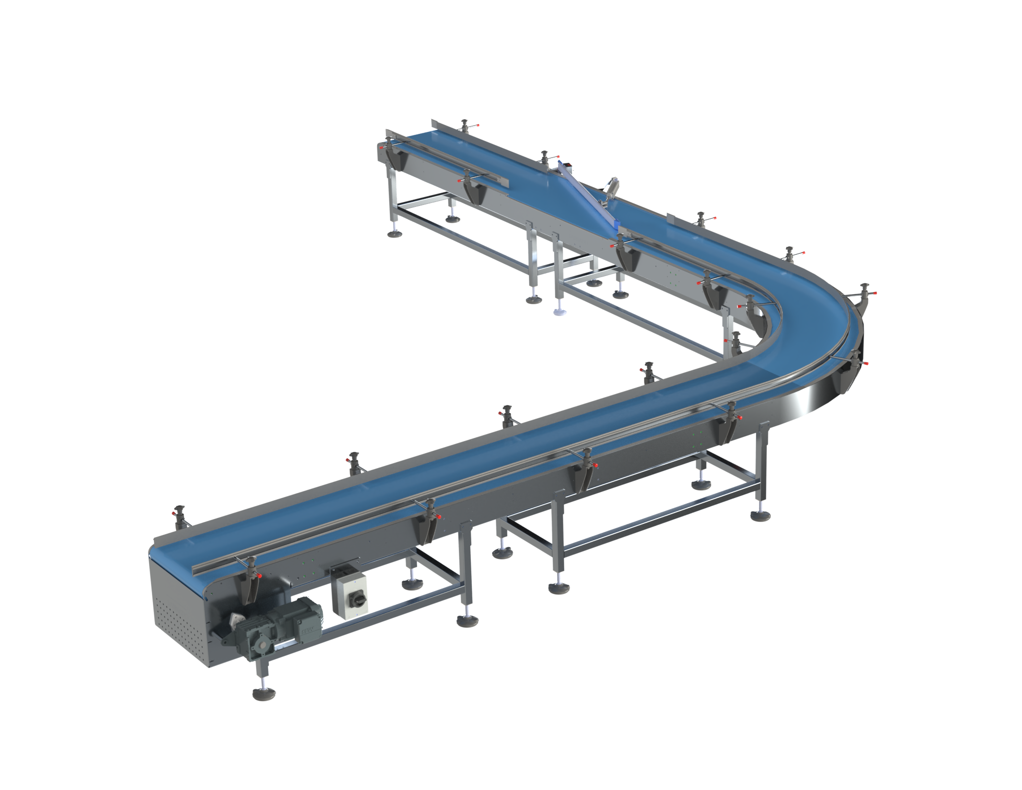 Transportadores Rodillos y Banda Modular para Cajas