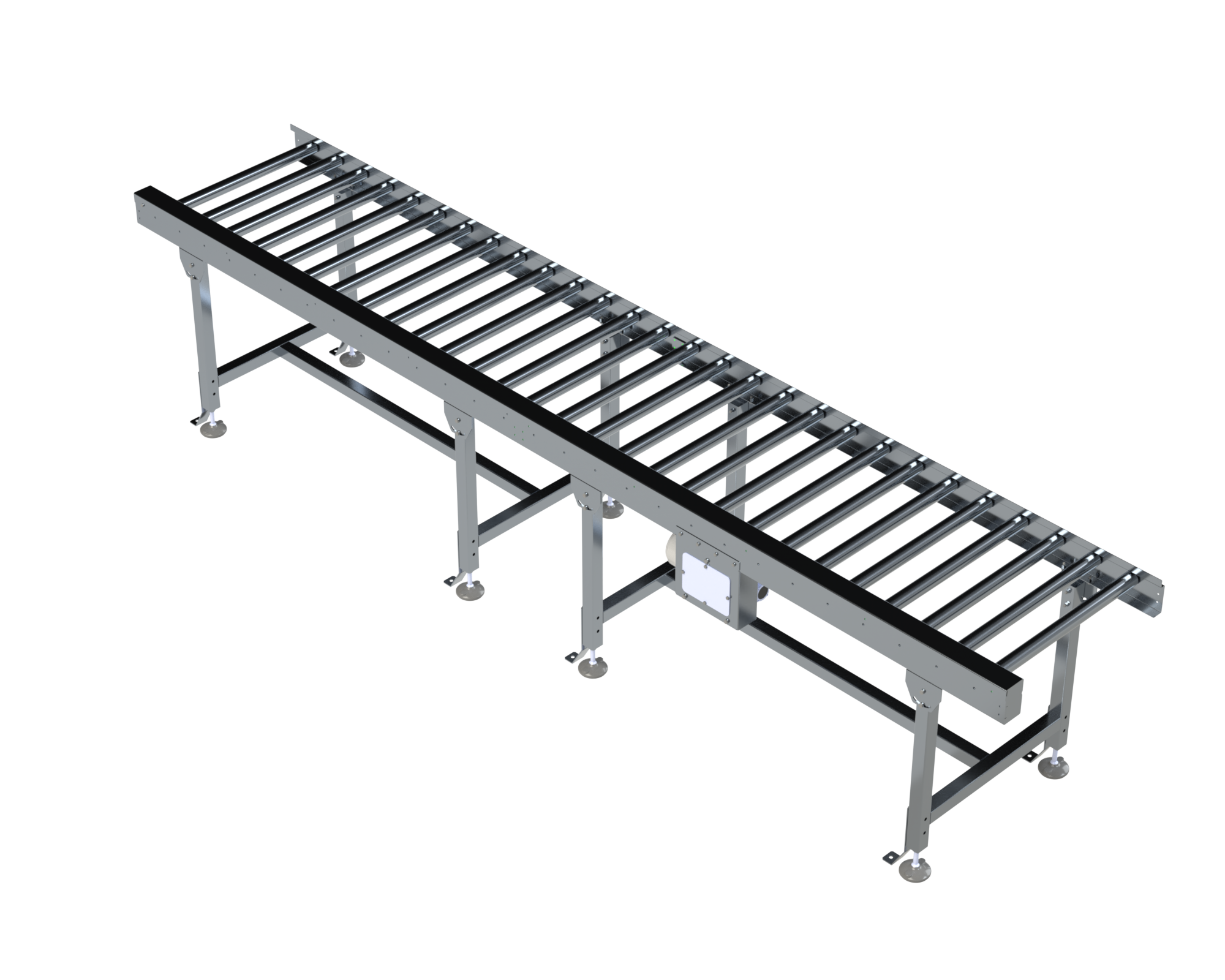 Transportador Rodillos y Cadenas para Pallets