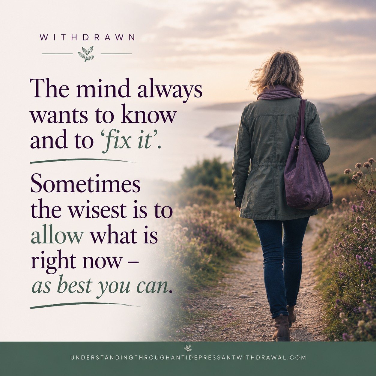 How to support someone in antidepressant withdrawal
