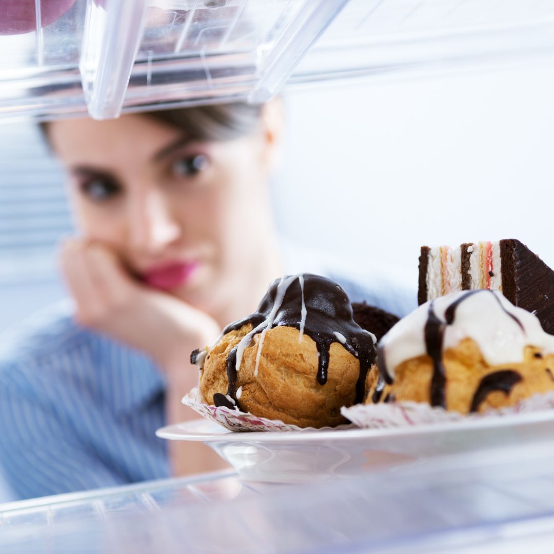Woman craving donuts