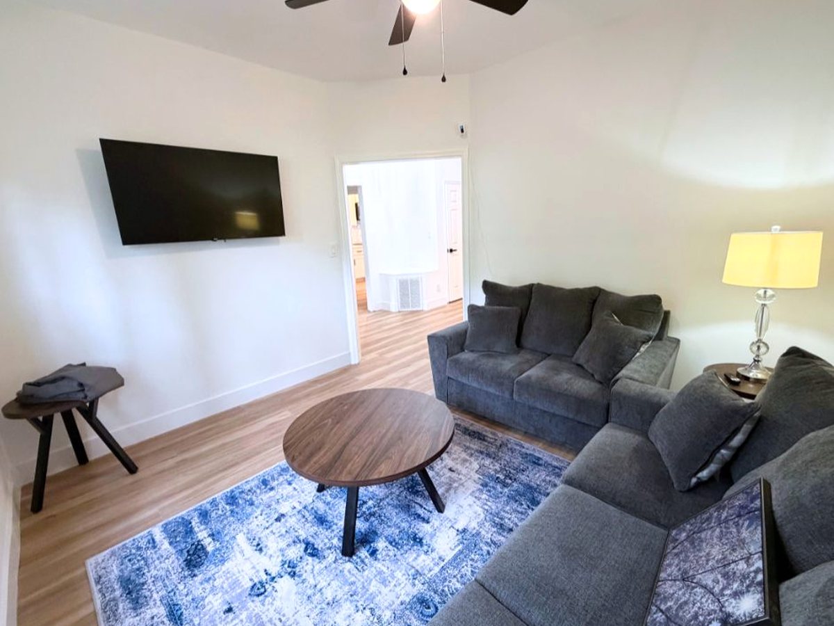 Living room with sectional sofa