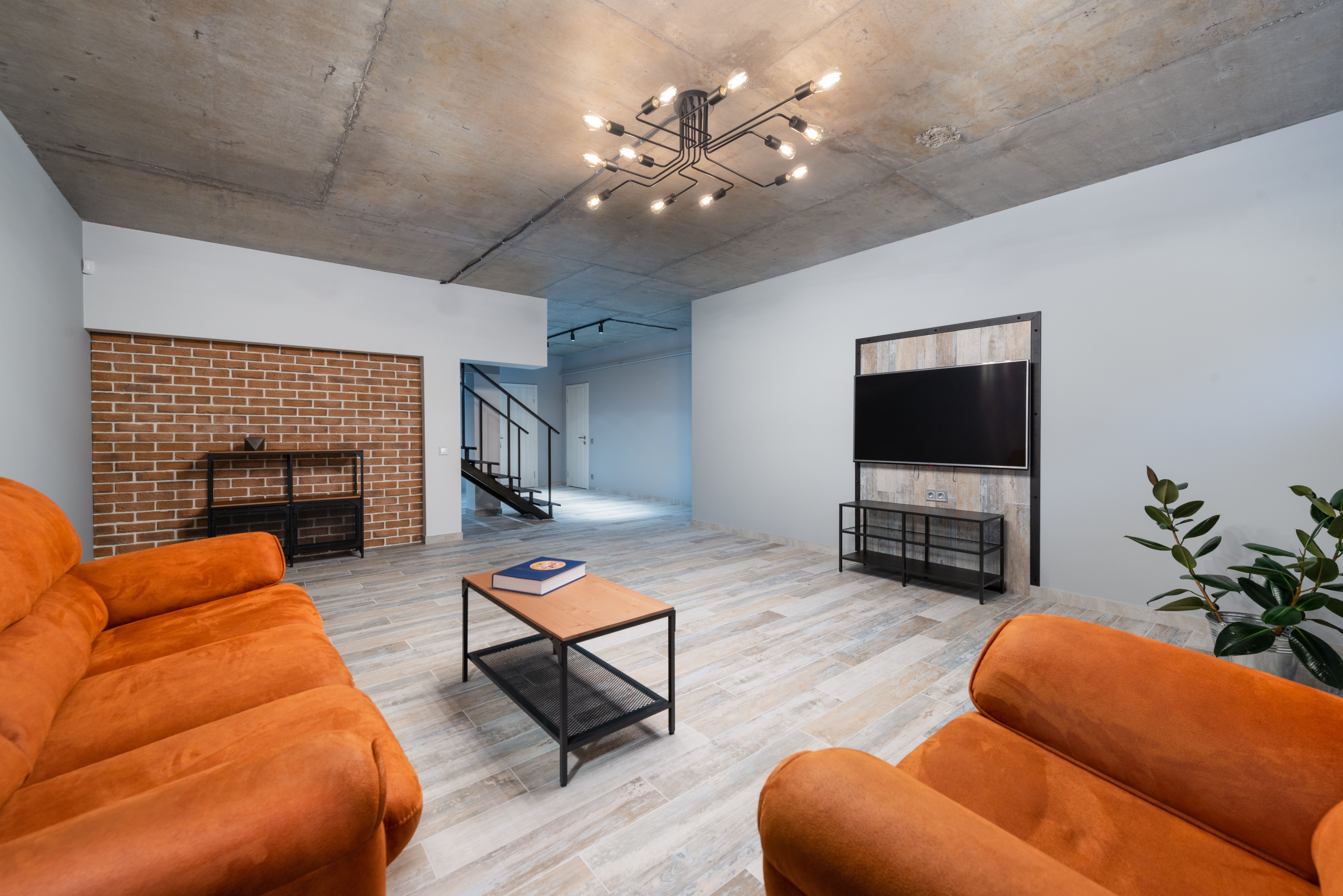 Finished Luxury Basement Remodeling and Entertainment Space