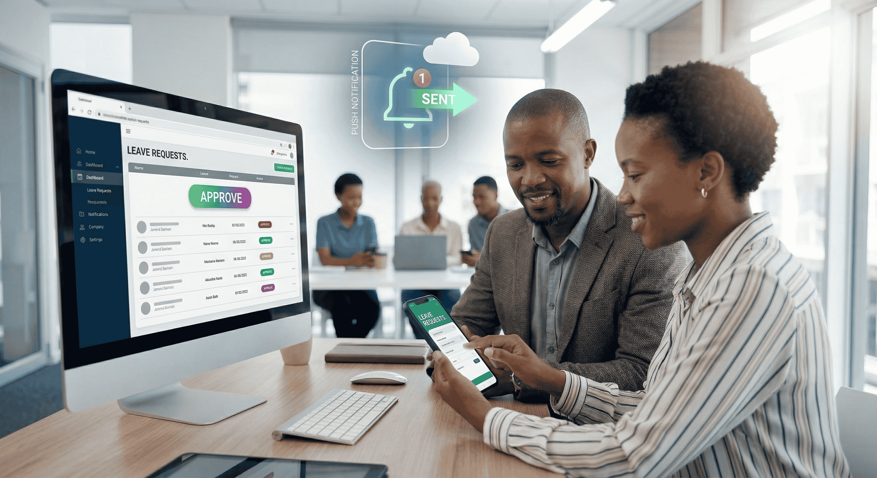 Manager dashboard for digital leave approval