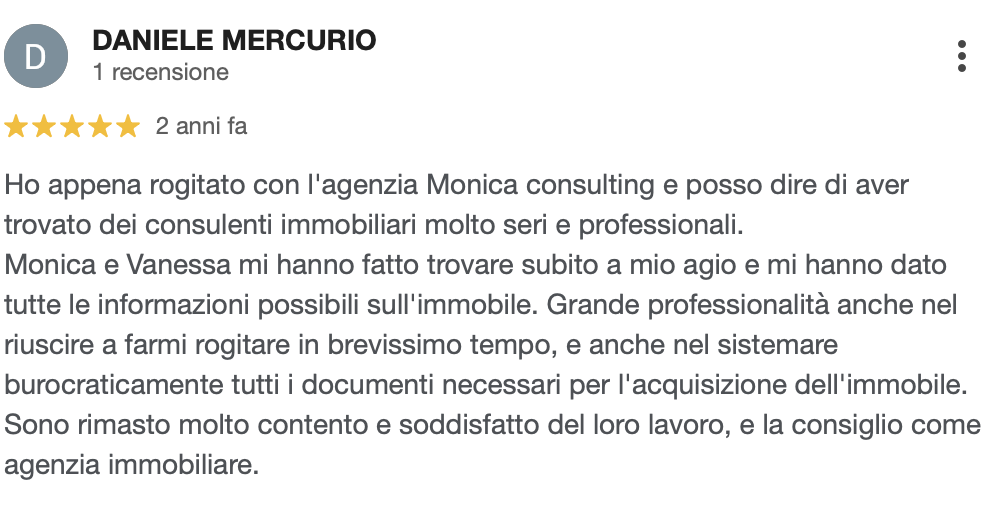 Recensione cliente Monica Consulting 5