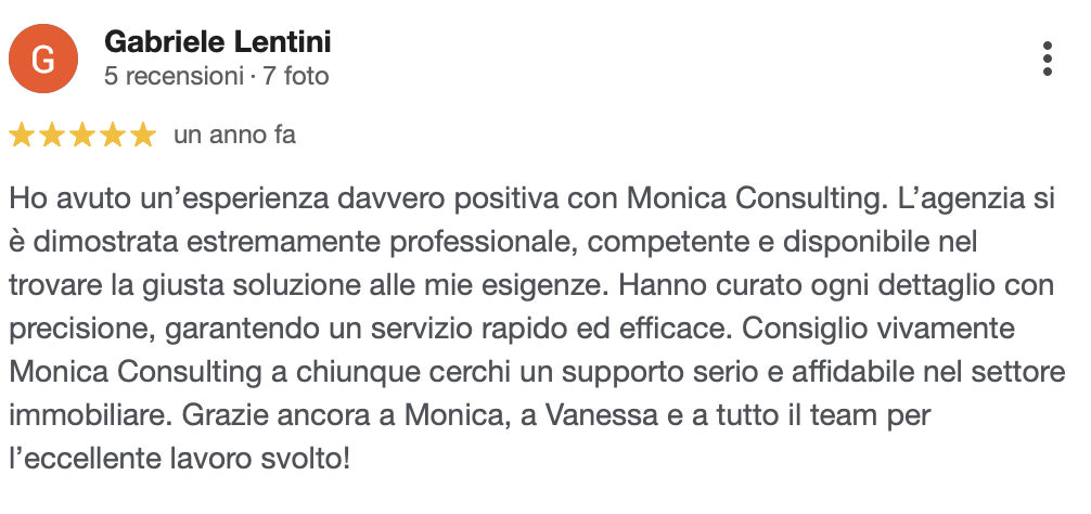Recensione cliente Monica Consulting 3