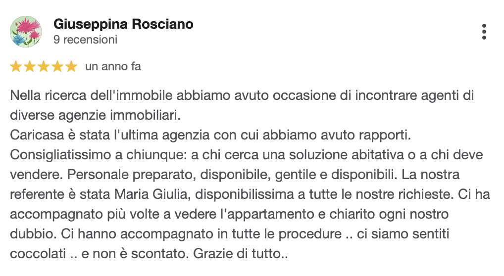 Recensione Google CARICASA