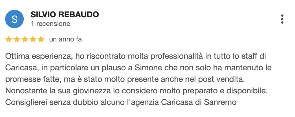 Recensione Google CARICASA