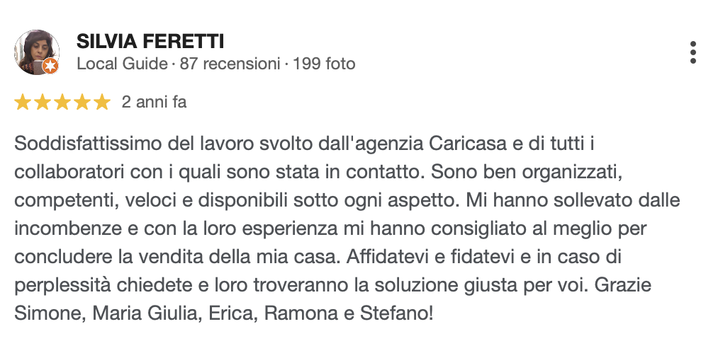 Recensione Google CARICASA
