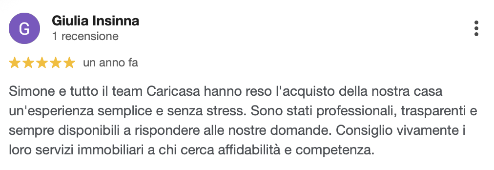 Recensione Google CARICASA