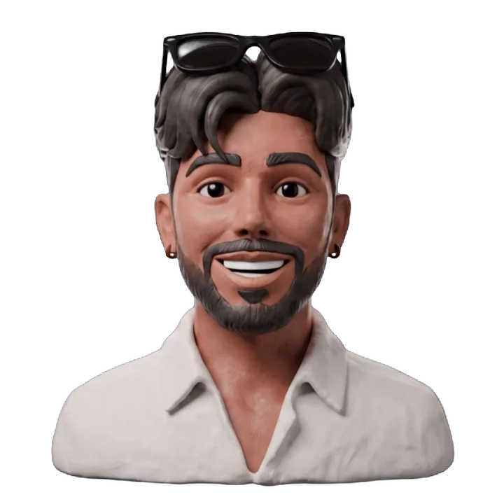 Danilo D'Angelo, ritratto in plastilina che sorride
