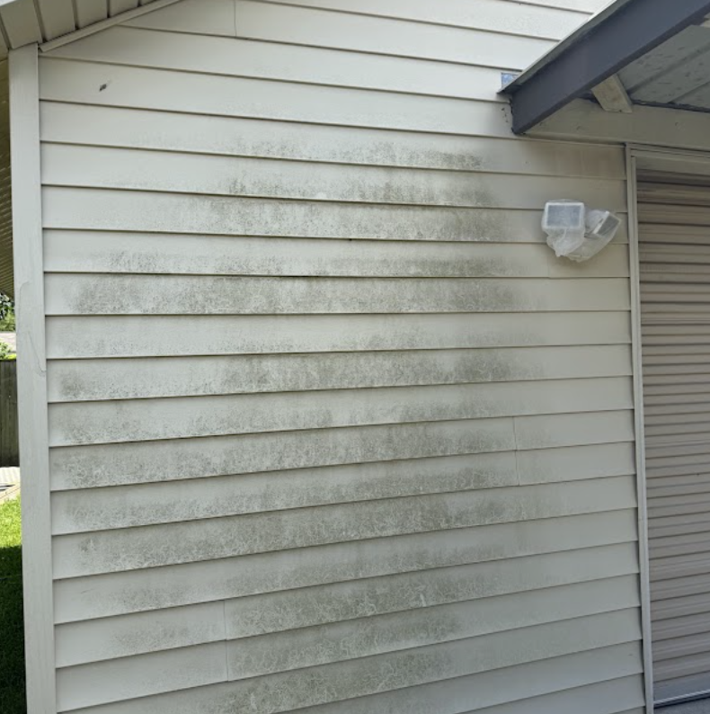 driveway pressure washing before and after in Sulphur, LA by Elite Exterior Cleaning