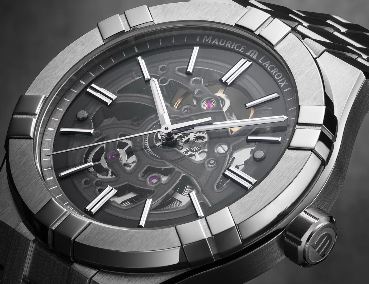 Maurice Lacroix AIKON Automatic Skeleton with ML Easy Strap Exchange system and interchangeable strap