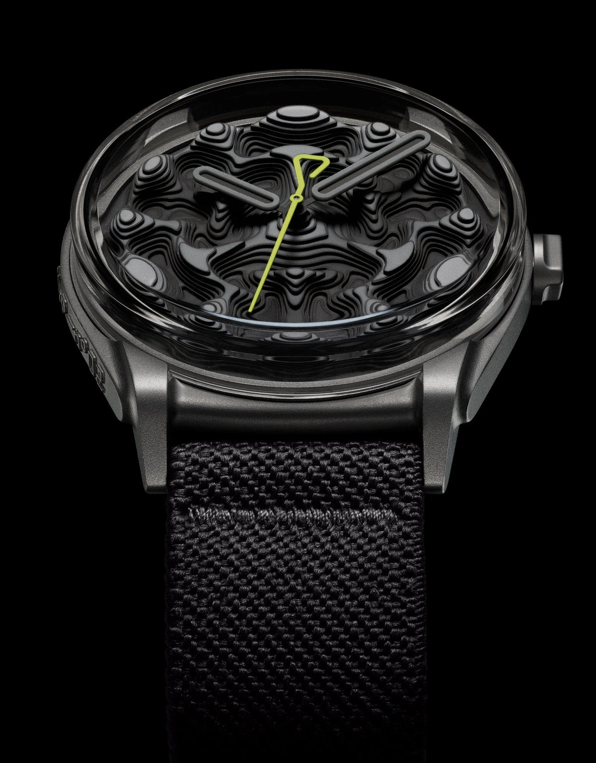 Close-up of the light-to-dark Super-LumiNova gradient on Projekt 02 Variant B