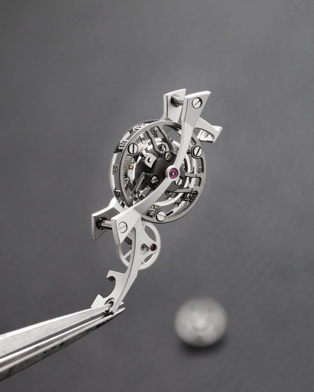Cyrus Klepcys Vertical Tourbillon Jasper on black alligator strap with twin crowns and domed sapphire crystal
