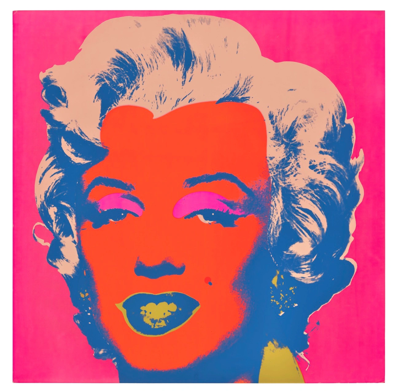 Detail of Andy Warhol Marilyn screenprints from 1967 associated with the Rossi family story