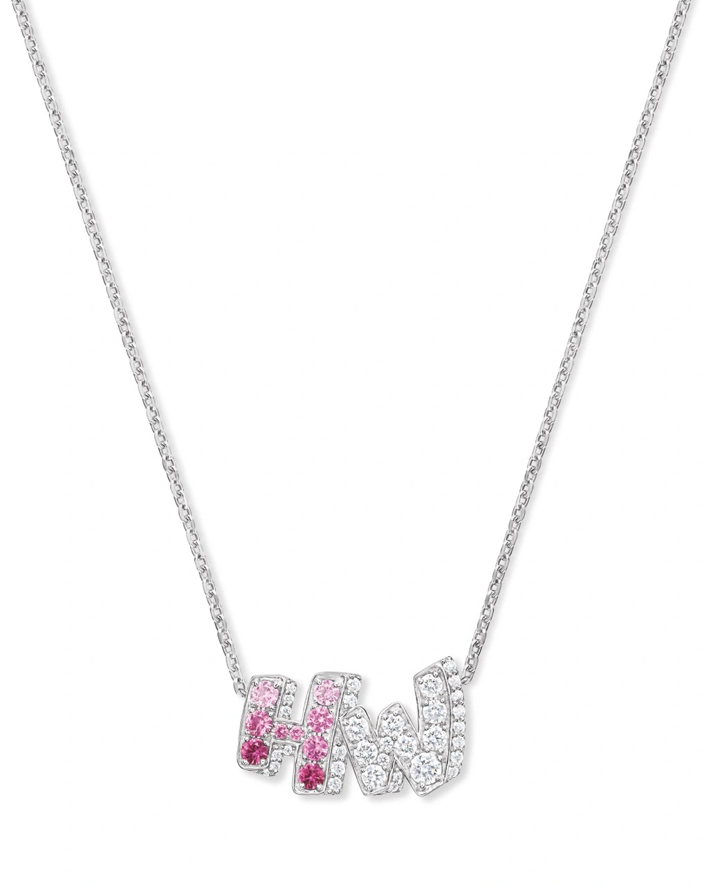 Harry Winston New York Collection Graffiti jewelry with H.W. initials in colored gemstones