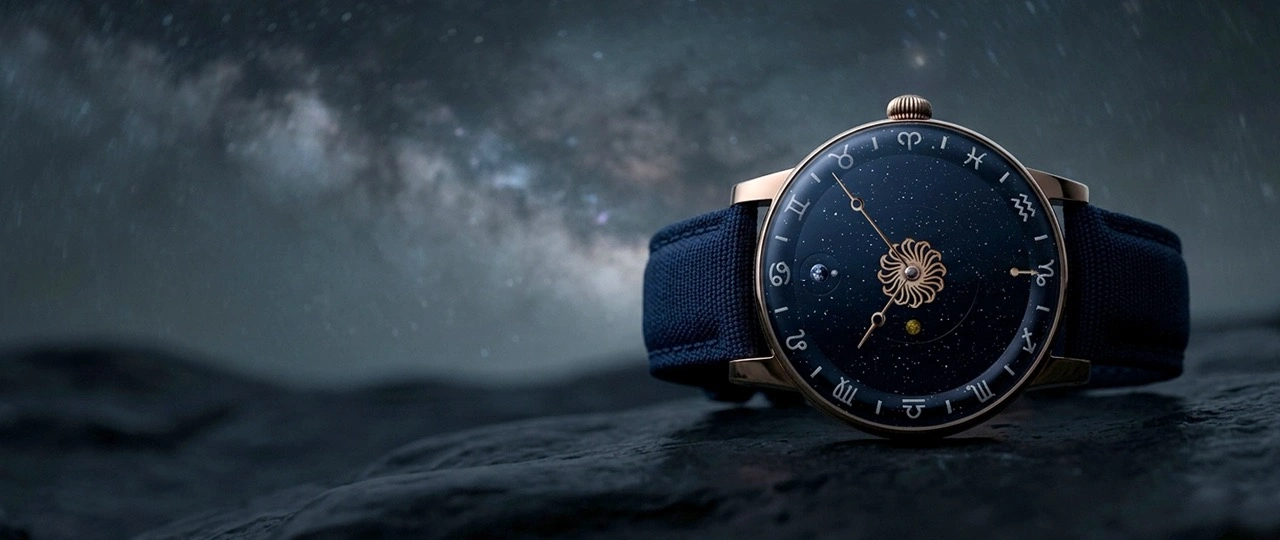 Close-up of the Christiaan van der Klaauw Venus Zodiac and Venus Annual Calendar showcasing the planetarium display