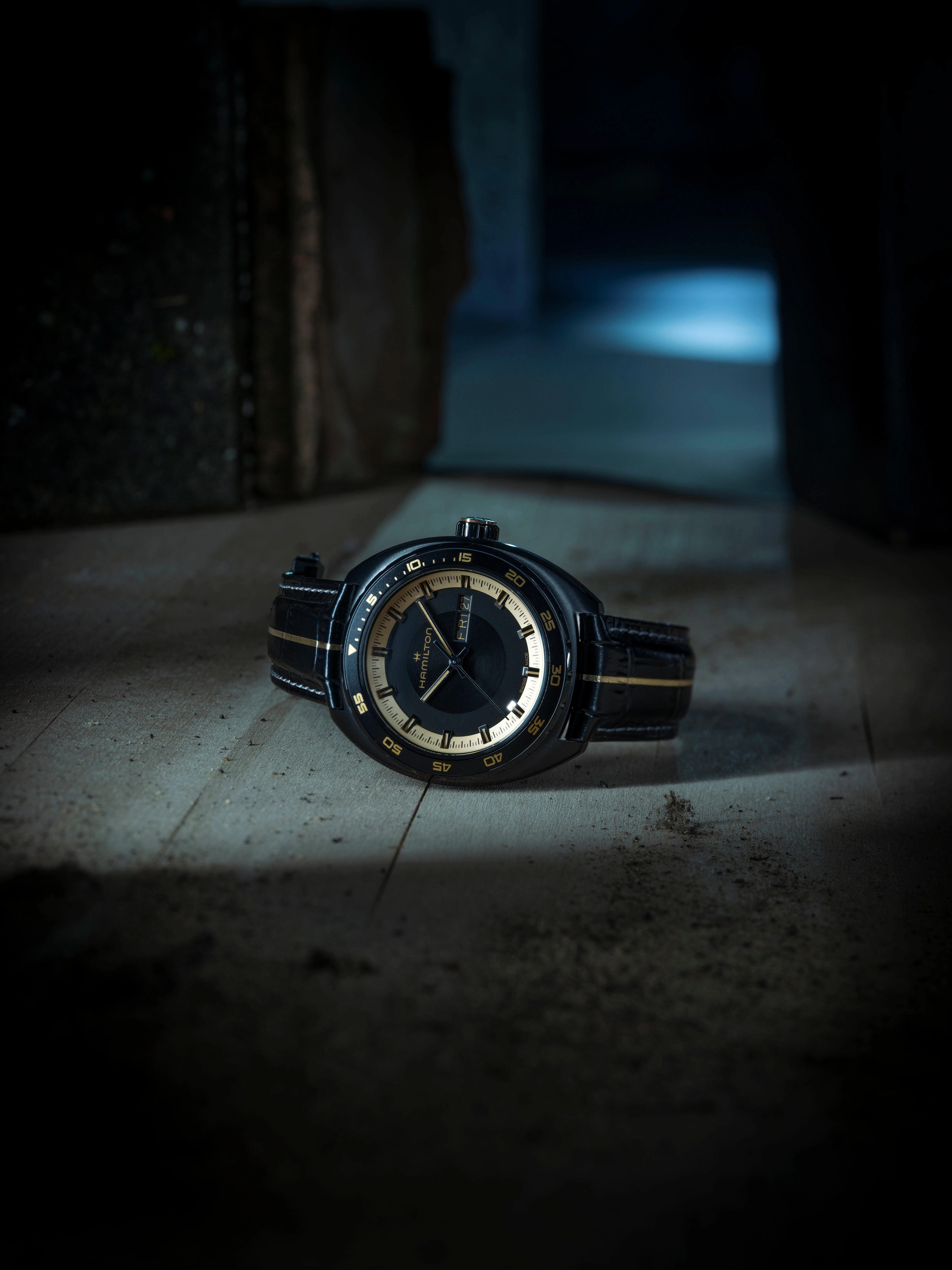Hamilton Resident Evil Requiem Khaki Field Auto Chrono and Pan Europ limited editions side by side